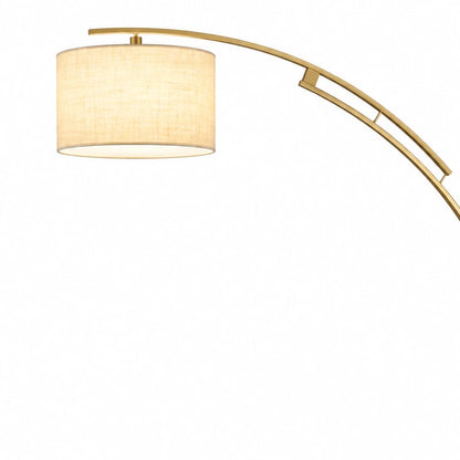 Close-up of the drum shade and twin curved metallic accents