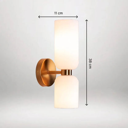 B&B Double Head Glass Wall Lamp LED Sconce - Bliss and Birch