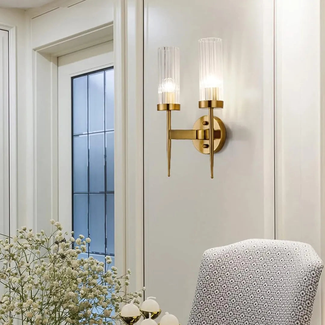 B&B Dual Modern Cylindrical Glass Light