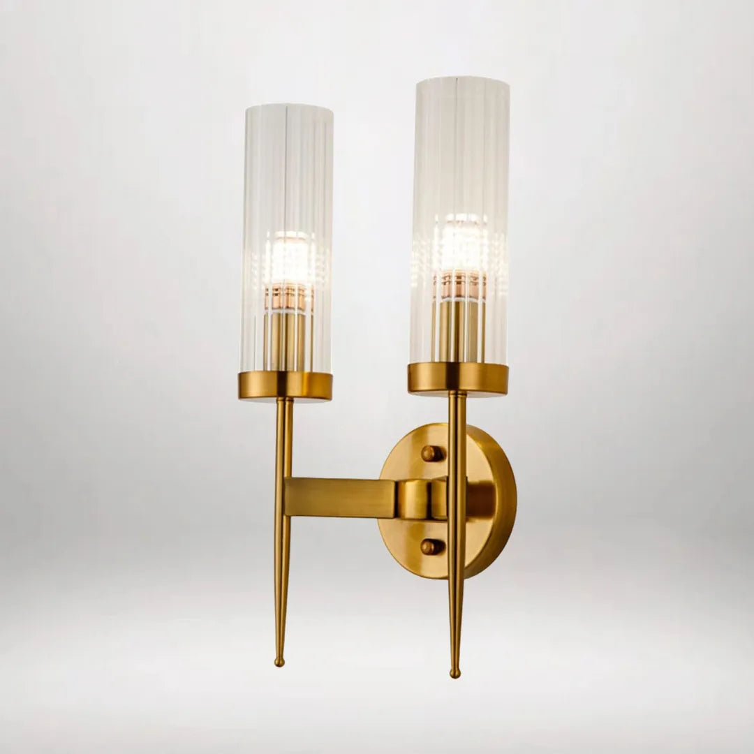 B&B Dual Modern Cylindrical Glass Light