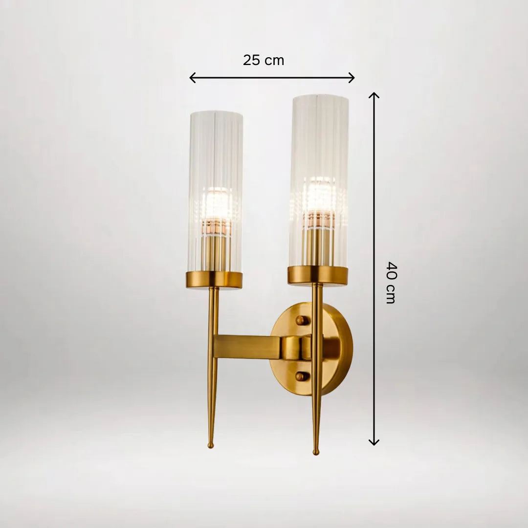 B&B Dual Modern Cylindrical Glass Light