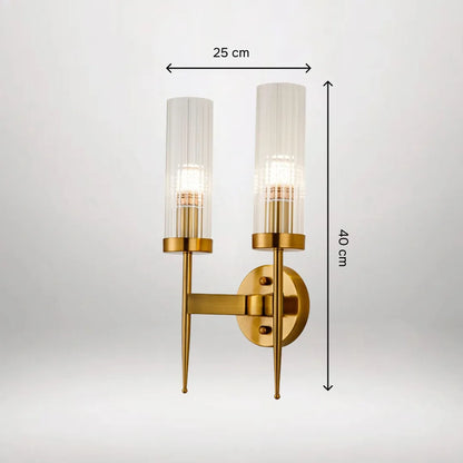 B&B Dual Modern Cylindrical Glass Light - Bliss and Birch