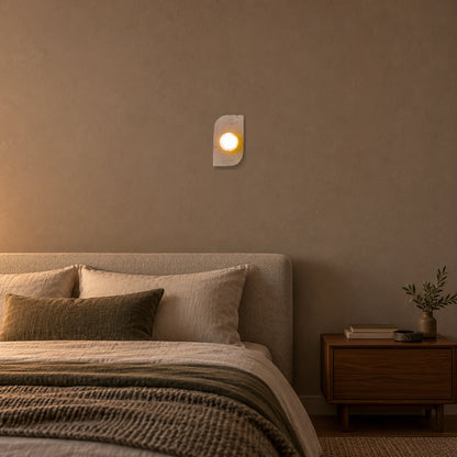 Dune Travertine Wall Lamp - Dune Wall Lamp - authentic mounted-wall product image