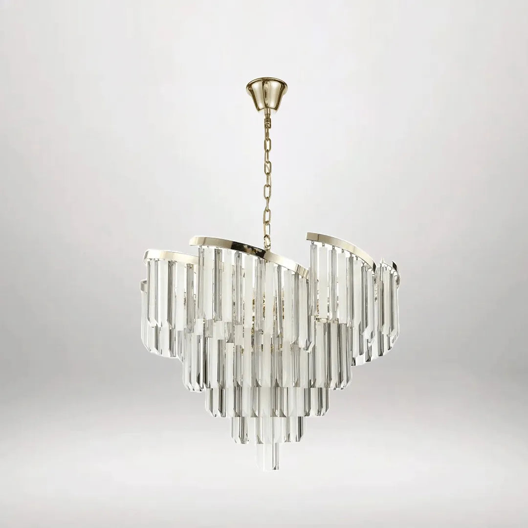 B&B Frosted LED Chandelier - Frosted and Amber