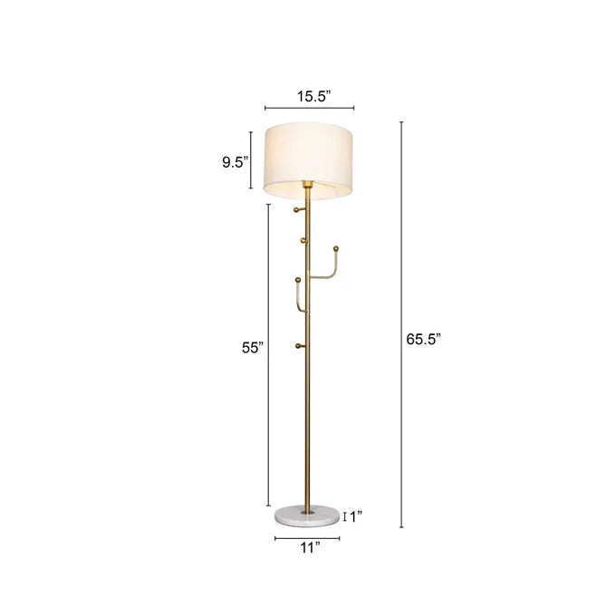 B&B Gold Marble Floor Lamp