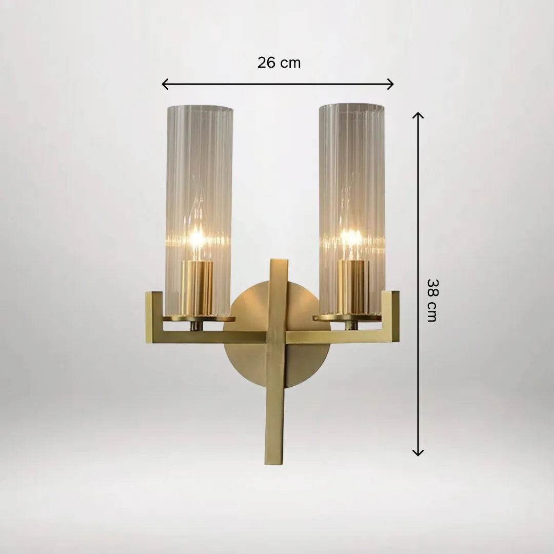 B&B Fluted Glass Wall Light