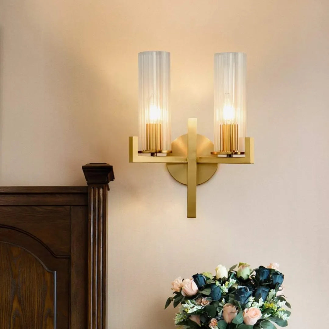 B&B Fluted Glass Wall Light