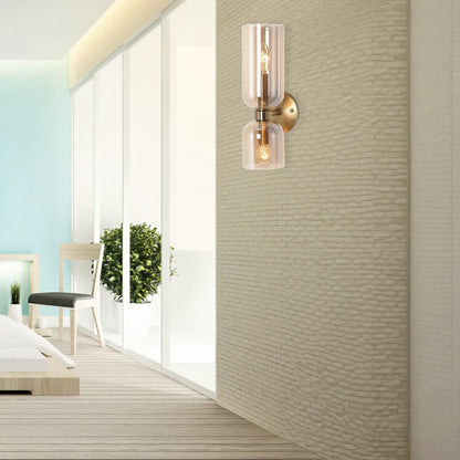 B&B Hourglass-Inspired Double Glass Wall Lamp (Pack of 2)