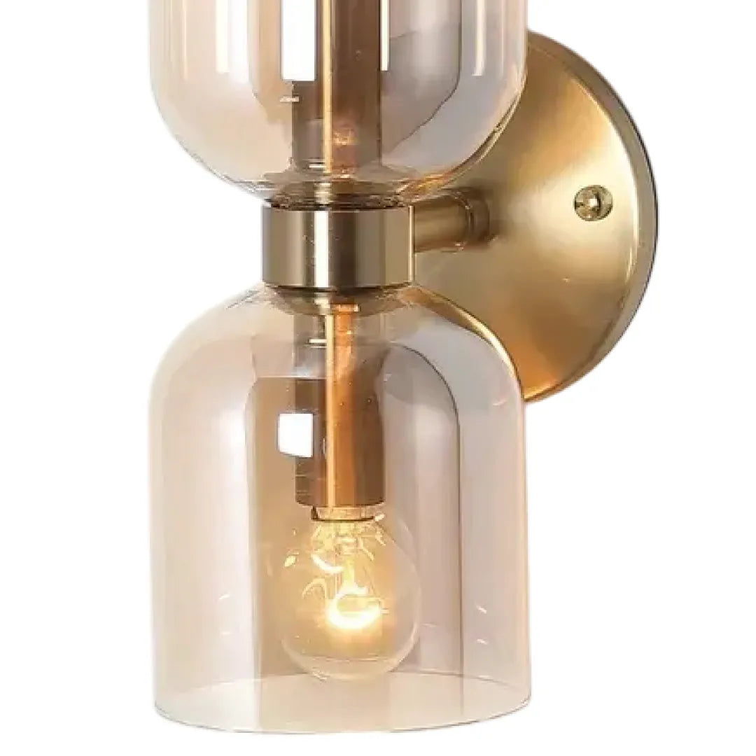 B&B Hourglass-Inspired Double Glass Wall Lamp