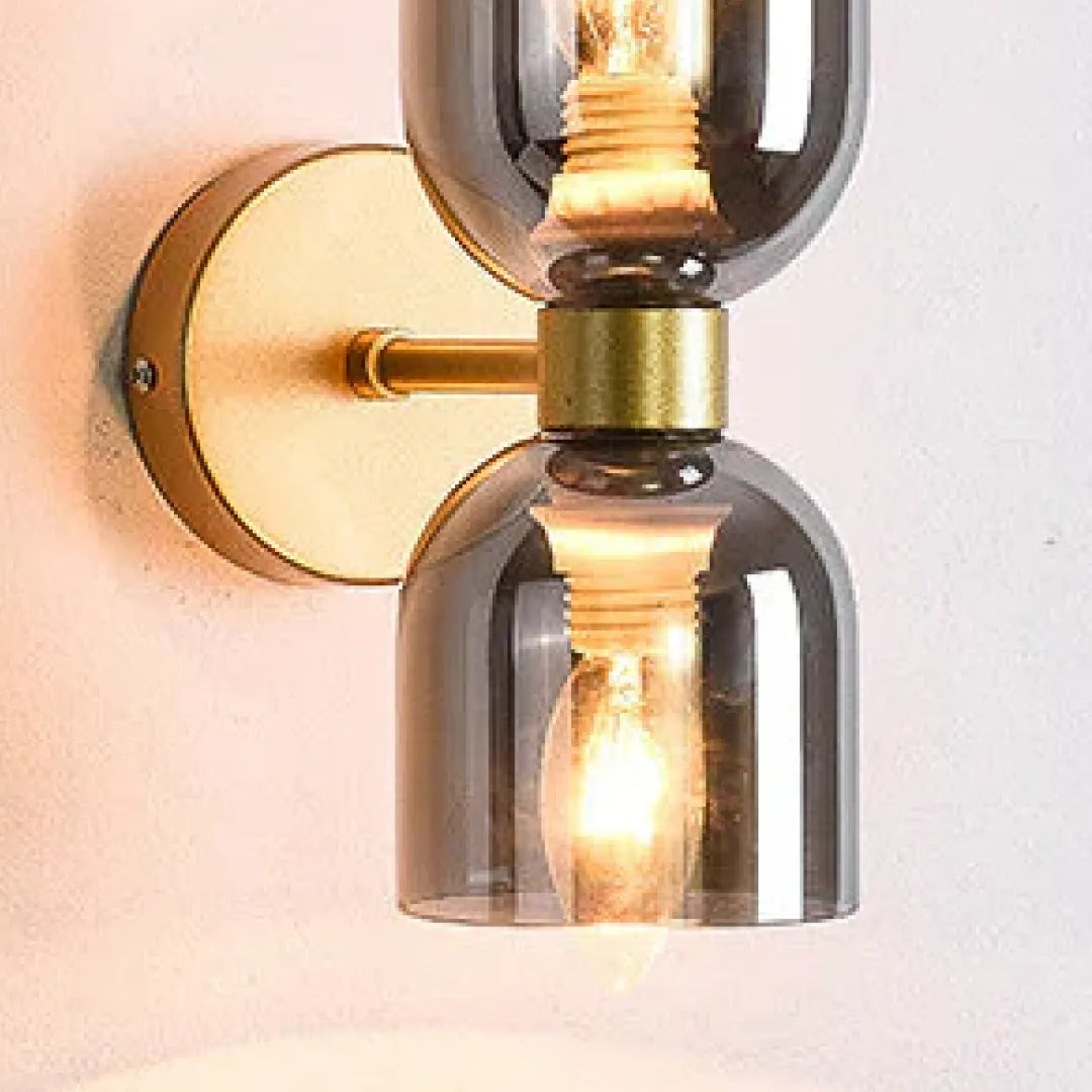 B&B Hourglass-Inspired Double Glass Wall Lamp