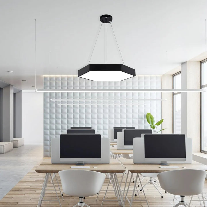 B&B Hexagonal LED Light – Black - Bliss and Birch
