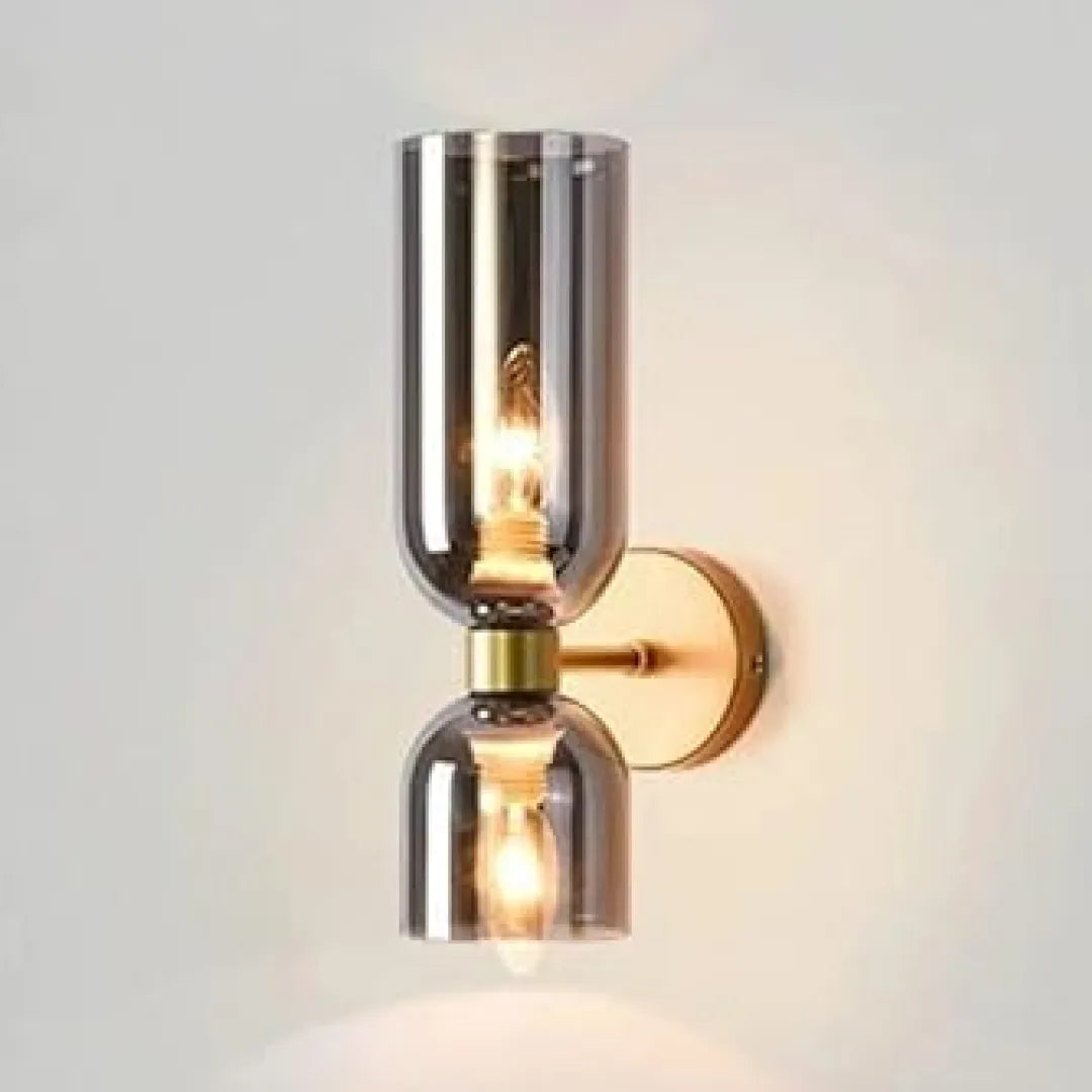 B&B Hourglass-Inspired Double Glass Wall Lamp