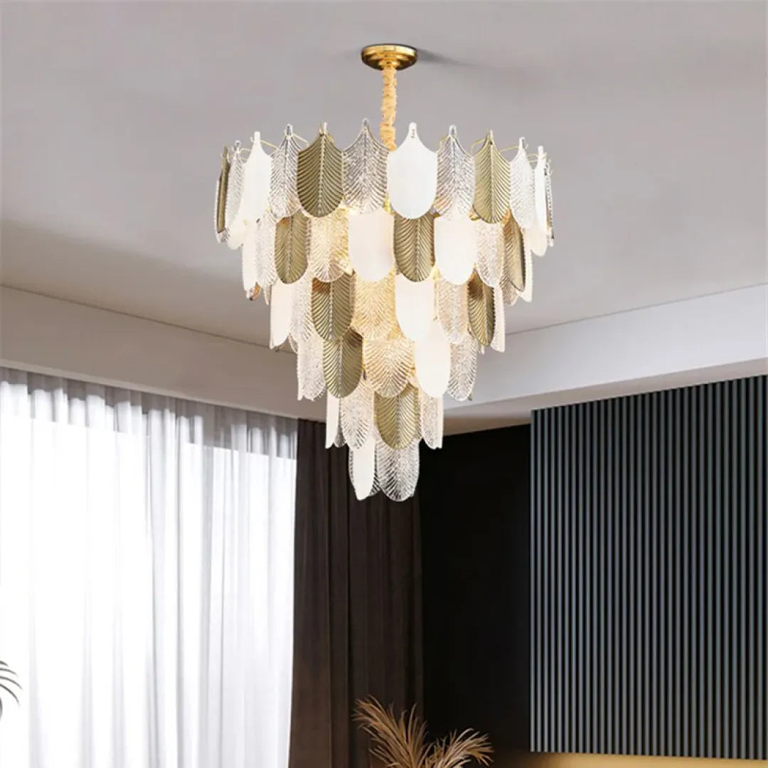 B&B Glam Frost Gold Chandelier - Bliss and Birch