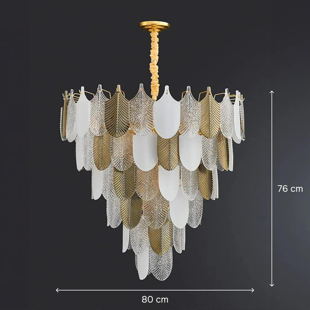 B&B Glam Frost Gold Chandelier - Bliss and Birch