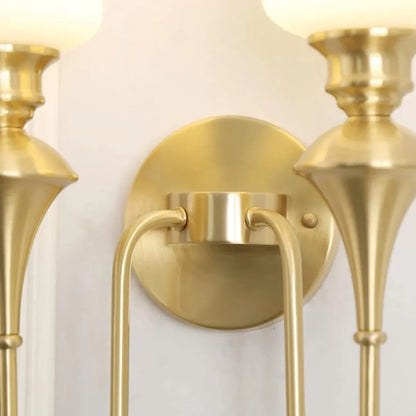 B&B Glass Wall Sconce Light Traditonal - Bliss and Birch