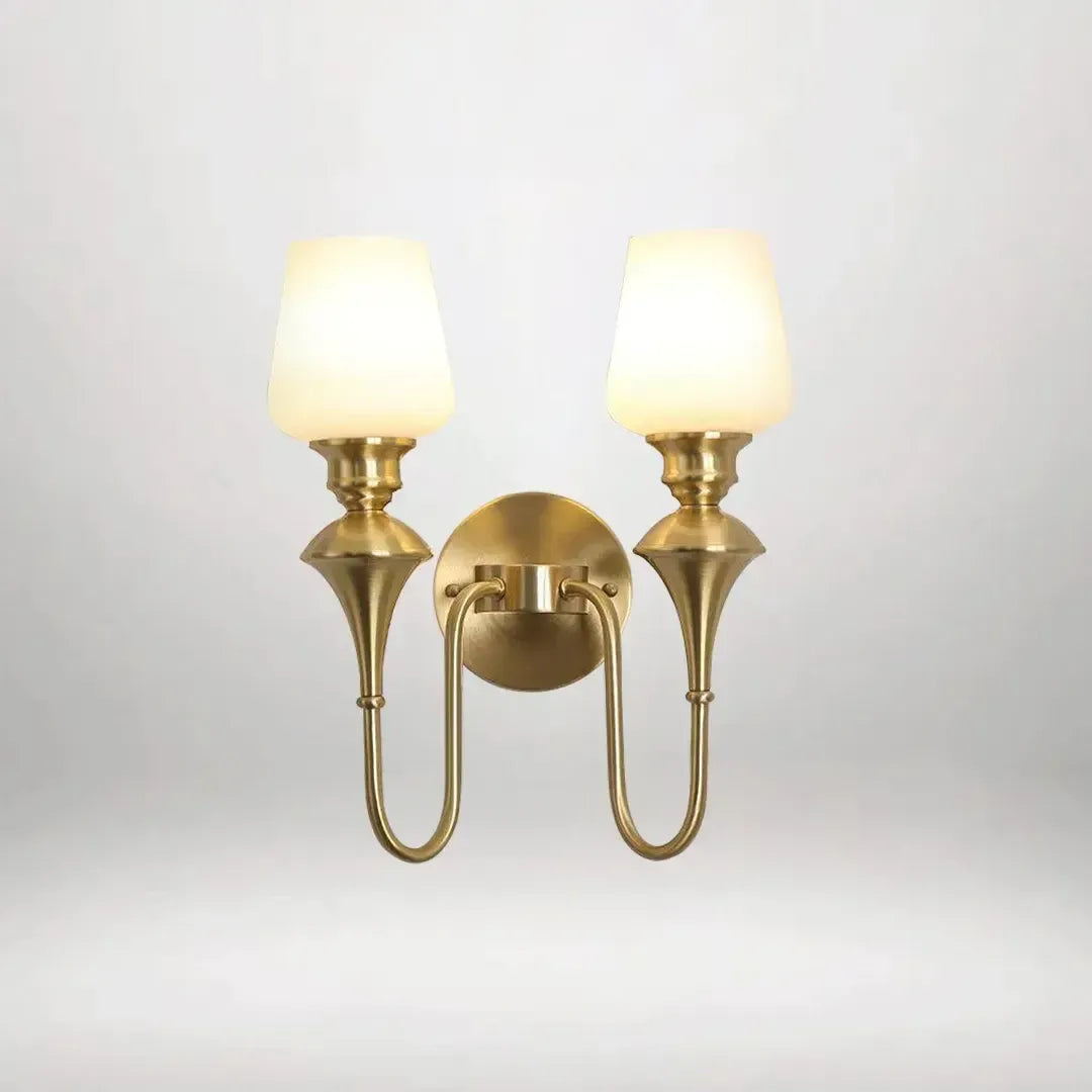B&B Glass Wall Sconce Light Traditonal