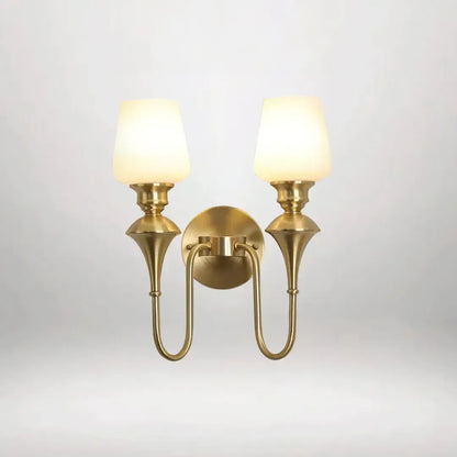 B&B Glass Wall Sconce Light Traditonal - Bliss and Birch