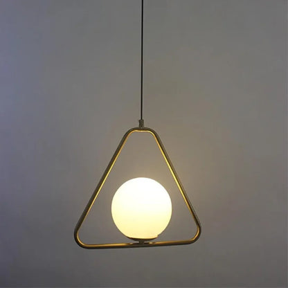 B&B Globe in Triangle Shape Hanging Light - Bliss and Birch