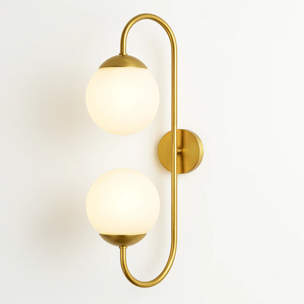 S-Curve Dual Globe Wall Sconce (Set of 4)