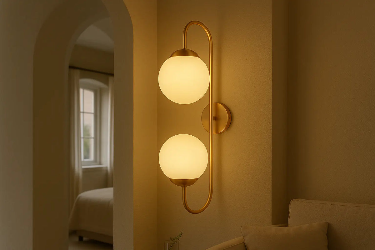 S-Curve Dual Globe Wall Sconce (Set of 4)