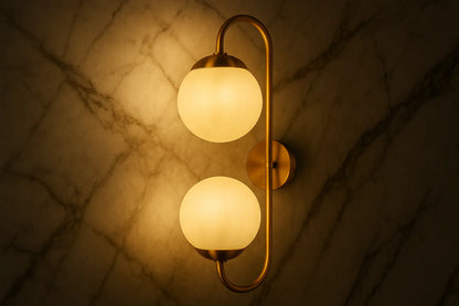 S-Curve Dual Globe Wall Sconce (Set of 4)