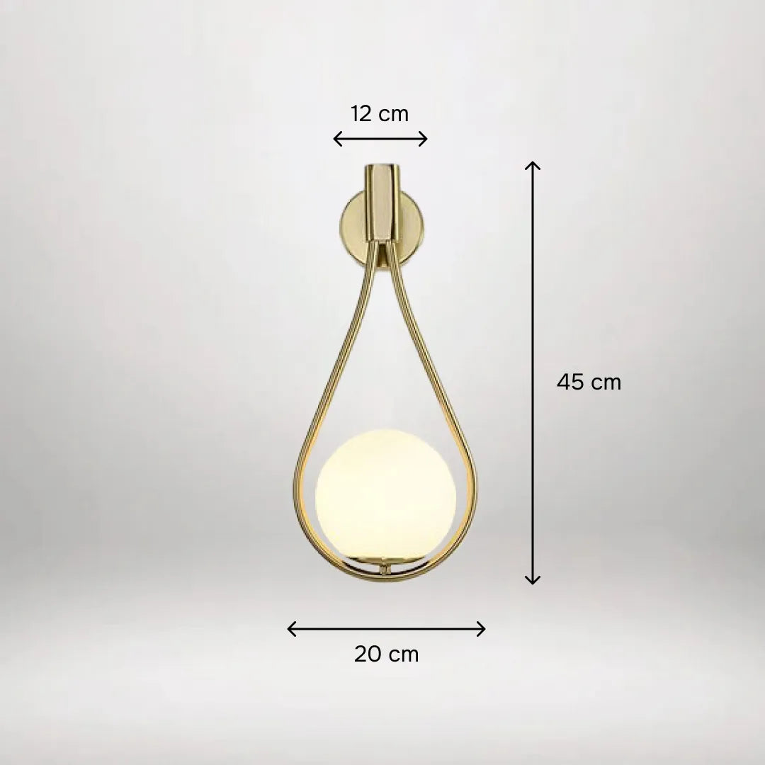 B&B Radiant Reflections Glass Wall Lamp