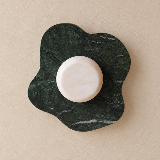 Green Cosmia Marble Wall Lamp, generated full-fixture hero based on real product video