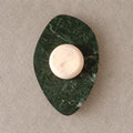 Sloppy Marble Wall Lamp, Green / White Stone, generated full product hero based on real product video