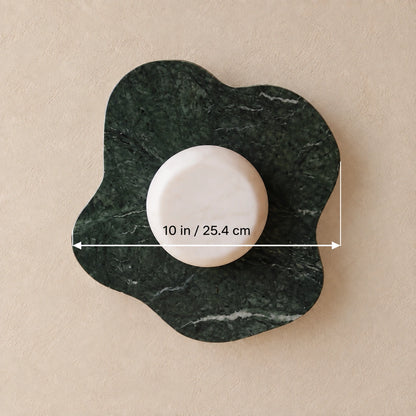 Green Cosmia Wall Lamp, Green / White Stone, generated overall 10 in / 25.4 cm diameter illustration