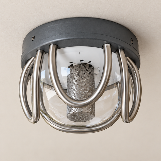 Grey Cage Covered-Porch Ceiling Light - hero
