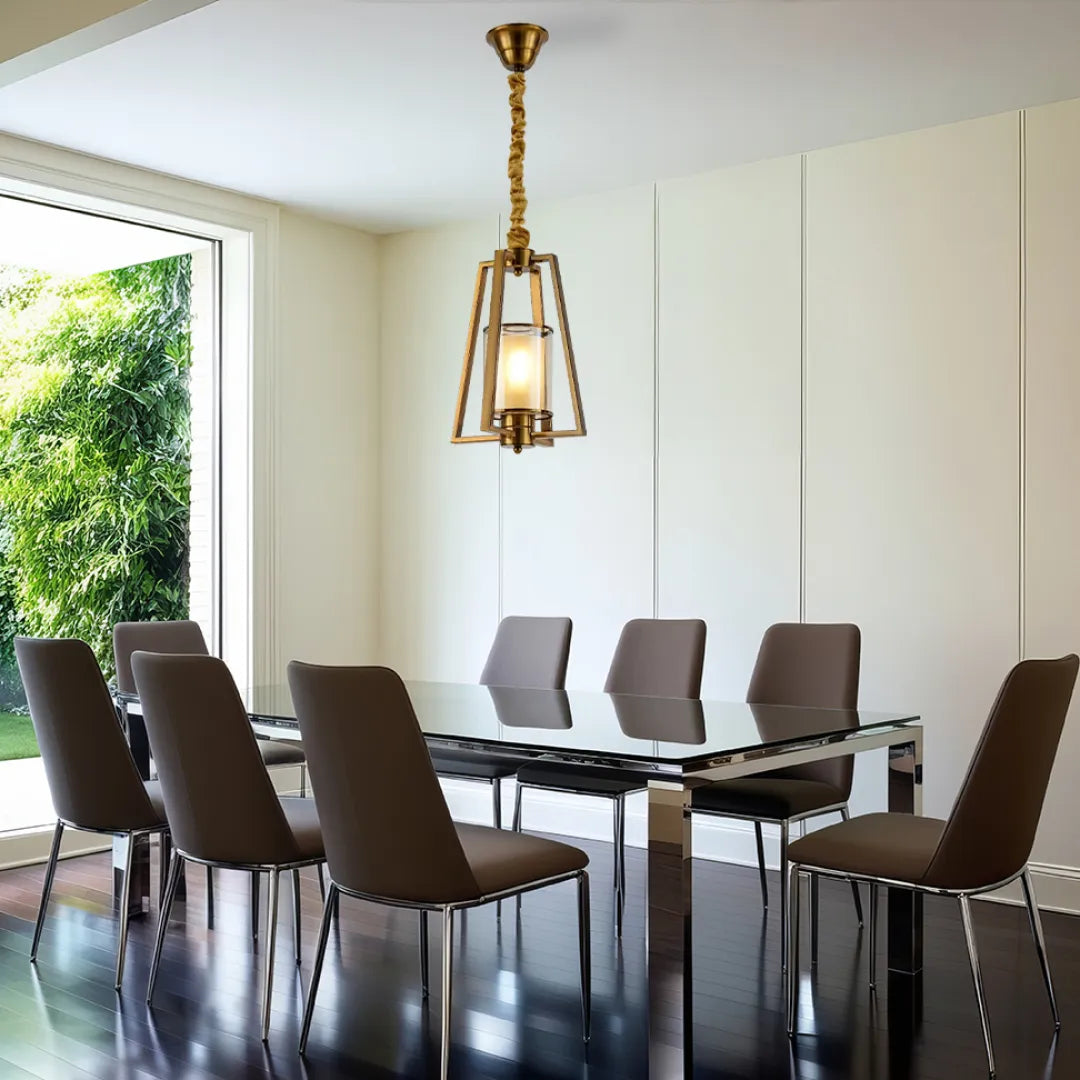 B&B Vintage Brass Pendant Hanging Light
