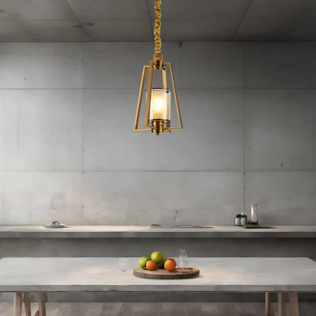 B&B Vintage Brass Pendant Hanging Light
