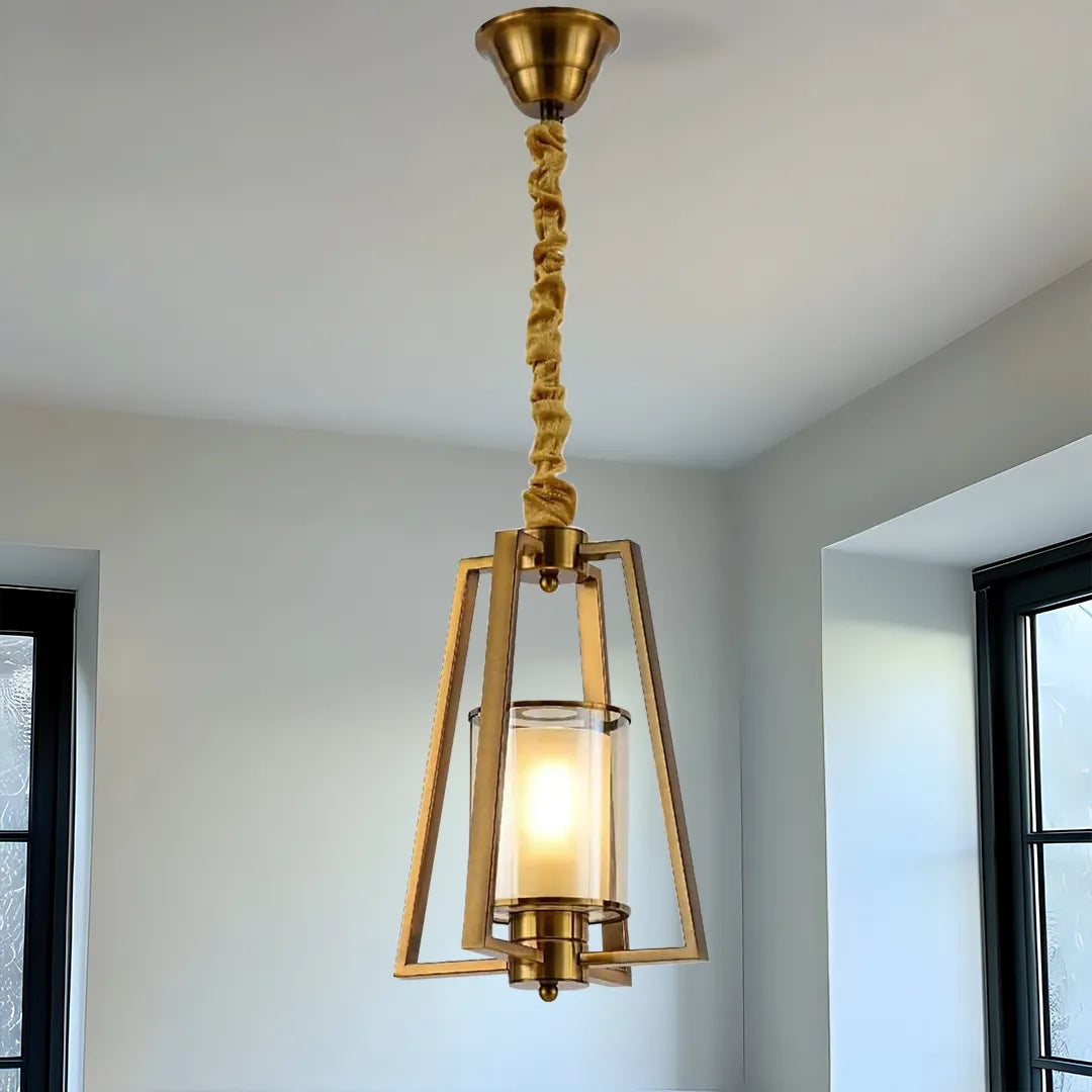 B&B Vintage Brass Pendant Hanging Light