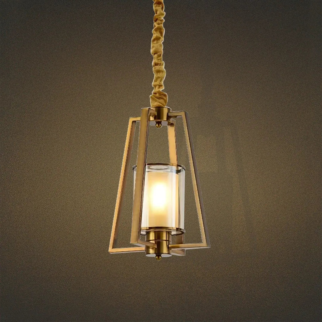 B&B Vintage Brass Pendant Hanging Light