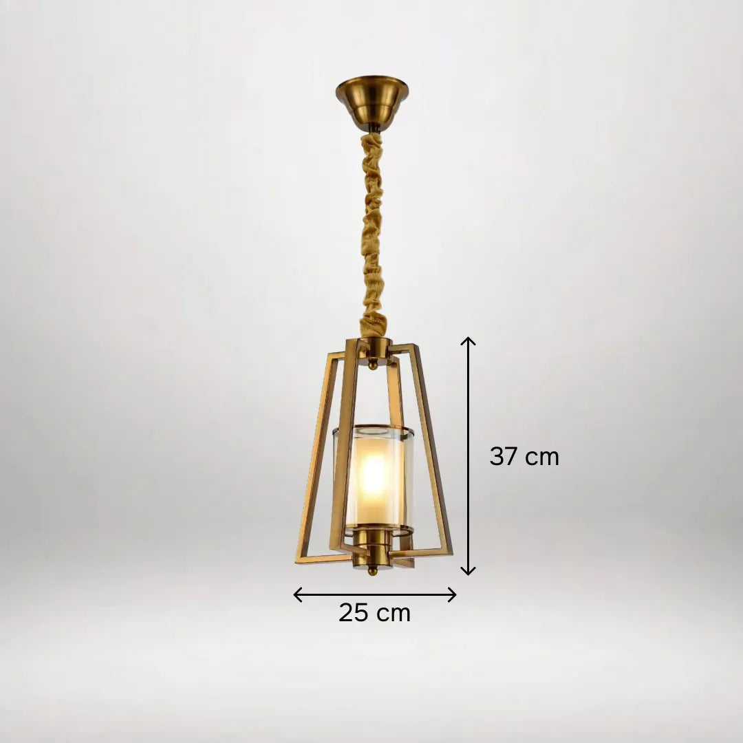 B&B Vintage Brass Pendant Hanging Light