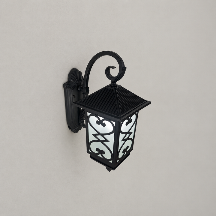 Heart-and-Diamond Panel Wall Lantern