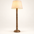 Lustrella bronze-brown ribbed column floor lamp on a clean warm-white background