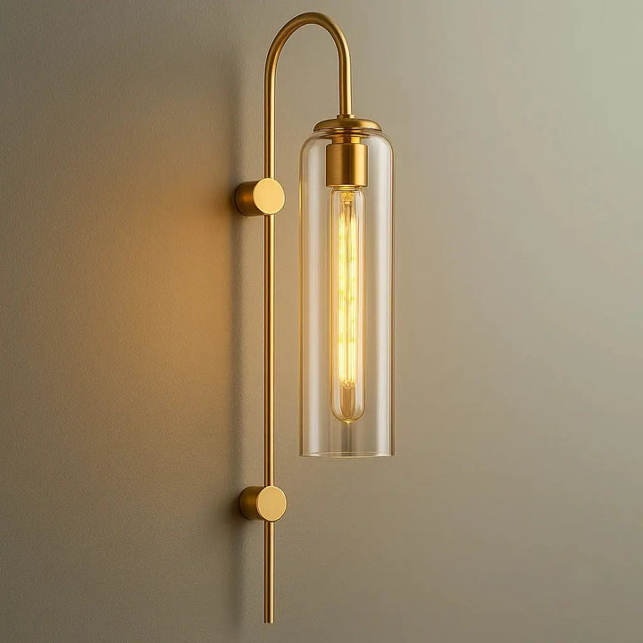 Tall Designer Glass Tube Wall Sconce (Pack of 2)