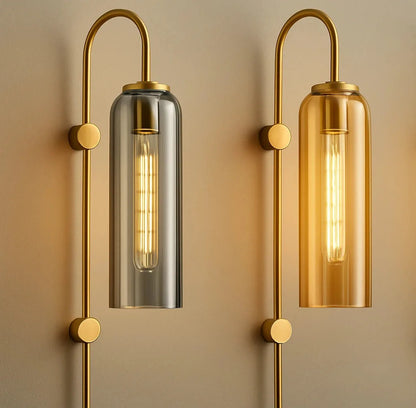 Tall Designer Glass Tube Wall Sconce (Pack of 2) View 3 – Luxury Designer Lighting | Bliss & Birch