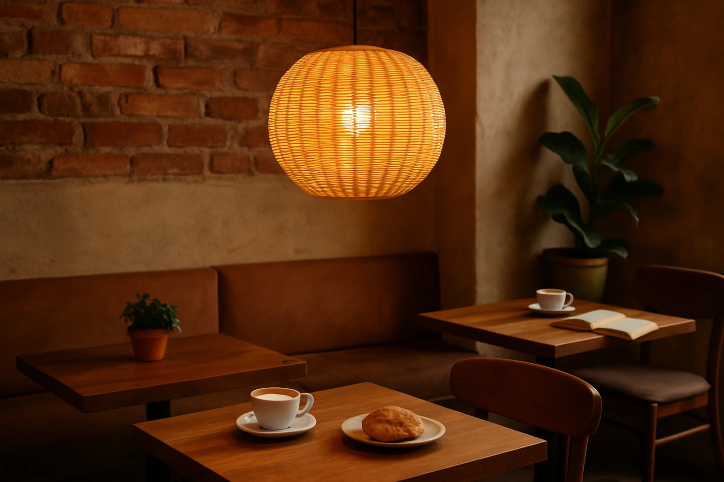 B&B Handcrafted spherical Boho Pendant Lamp
