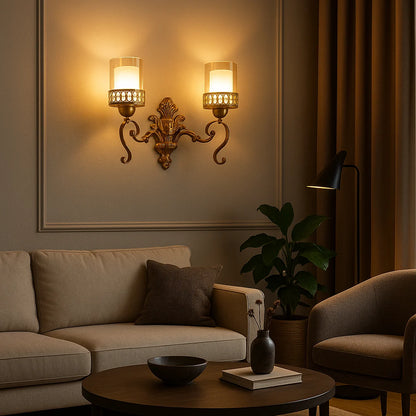 B&B Vintage Twin-Light Wall Sconce