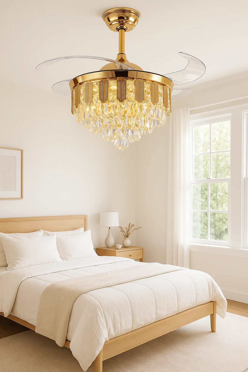 B&B Majestic Glow Crystal Ceiling Fan – K6260