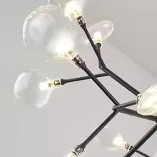 Firefly Gold Amber Chandelier – Amber Electroplated Elegance