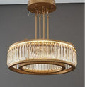 Original supplier image of 5001-600 antique brass crystal ring chandelier; supplier-listed size 600 mm.