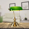 Heritage banker’s desk lamp on a wooden desk