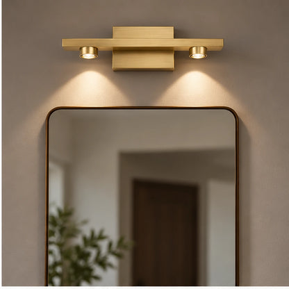 Two-light accent bar above a mirror
