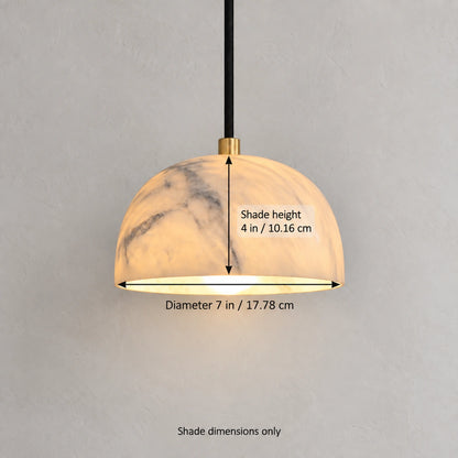 Bliss & Birch Luna Dome - verified7 inch diameter and4 inch shade height marked on styled product image