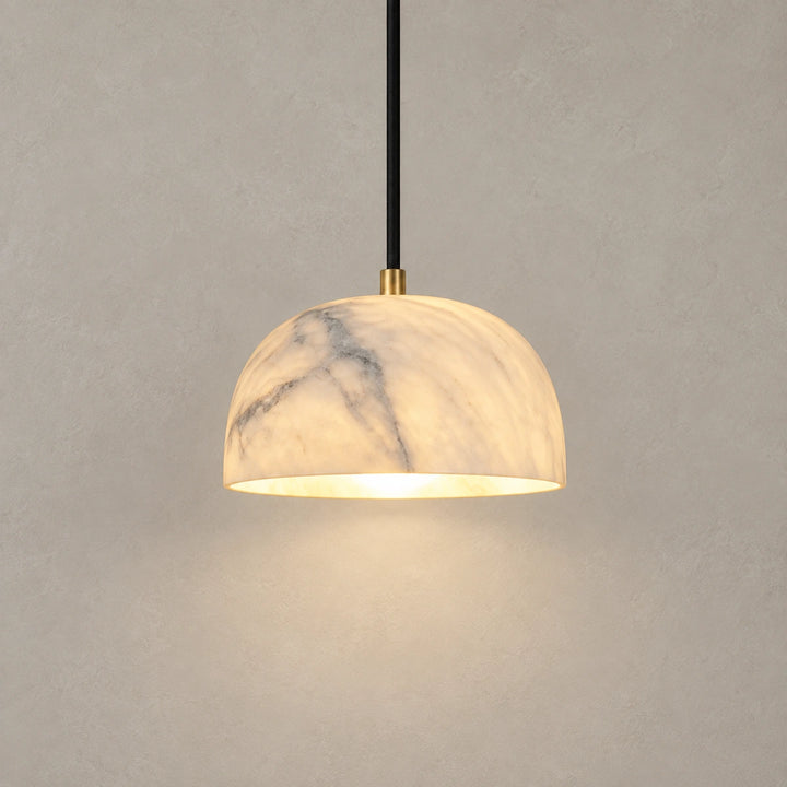 Bliss & Birch Luna Dome Natural Marble Pendant