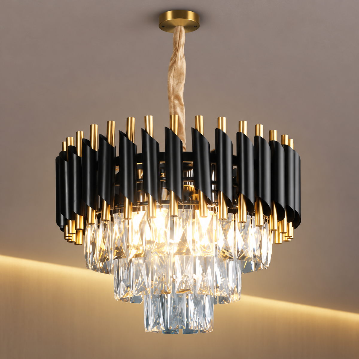 LuxeGlow chandelier — source photo edited for tighter product framing