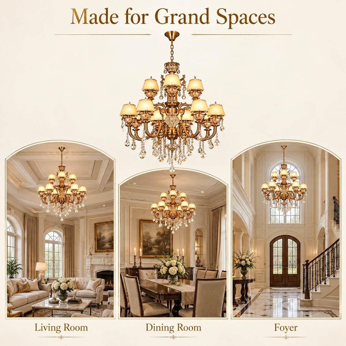 Room guide for living room, dining room and foyer placement